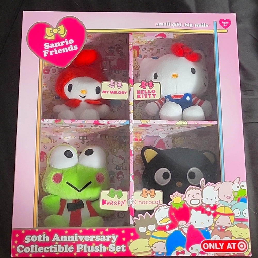 50th Anniversary Hello Kitty Collectible Plush Set